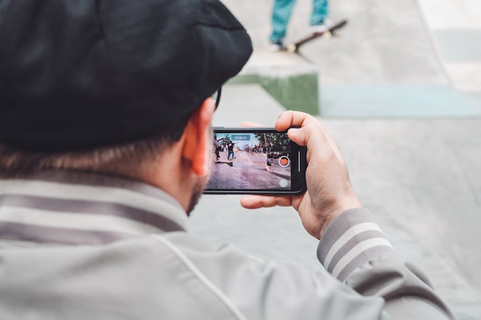iPhone showing video being recorded