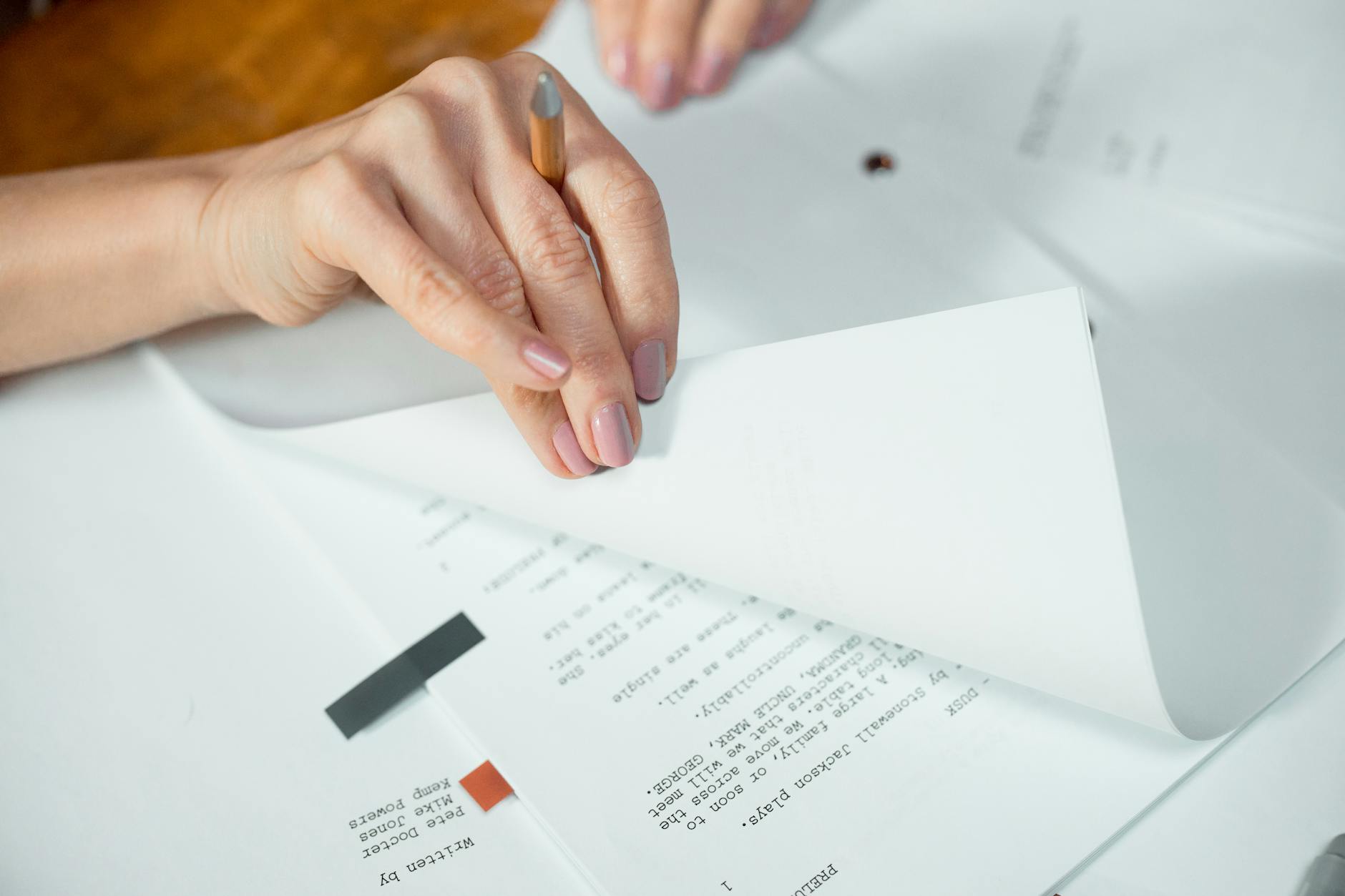 Splitting a document into logical sub-sections